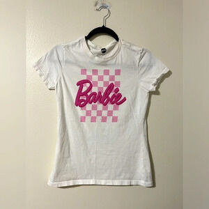 Barbie Mattel girls Xl adults size small graphic tee baby tee Halloween costume